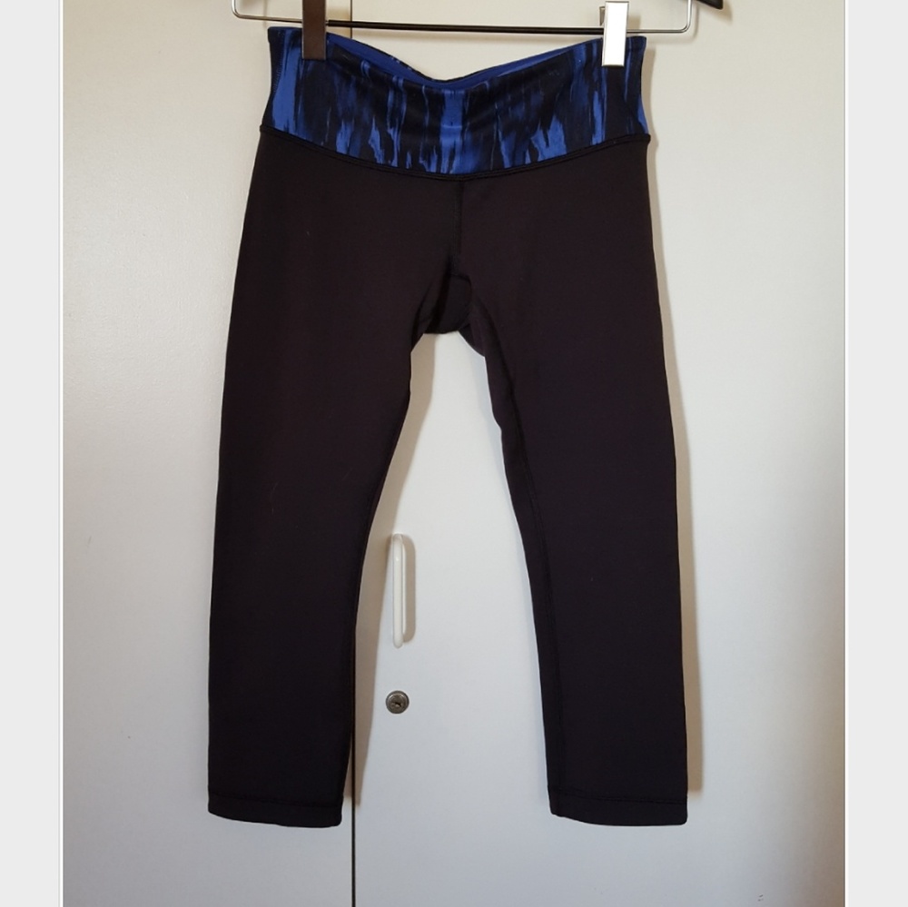 LULULEMON WOMEN'S ATHLETIC BLACK CROPPED YOGA PANT